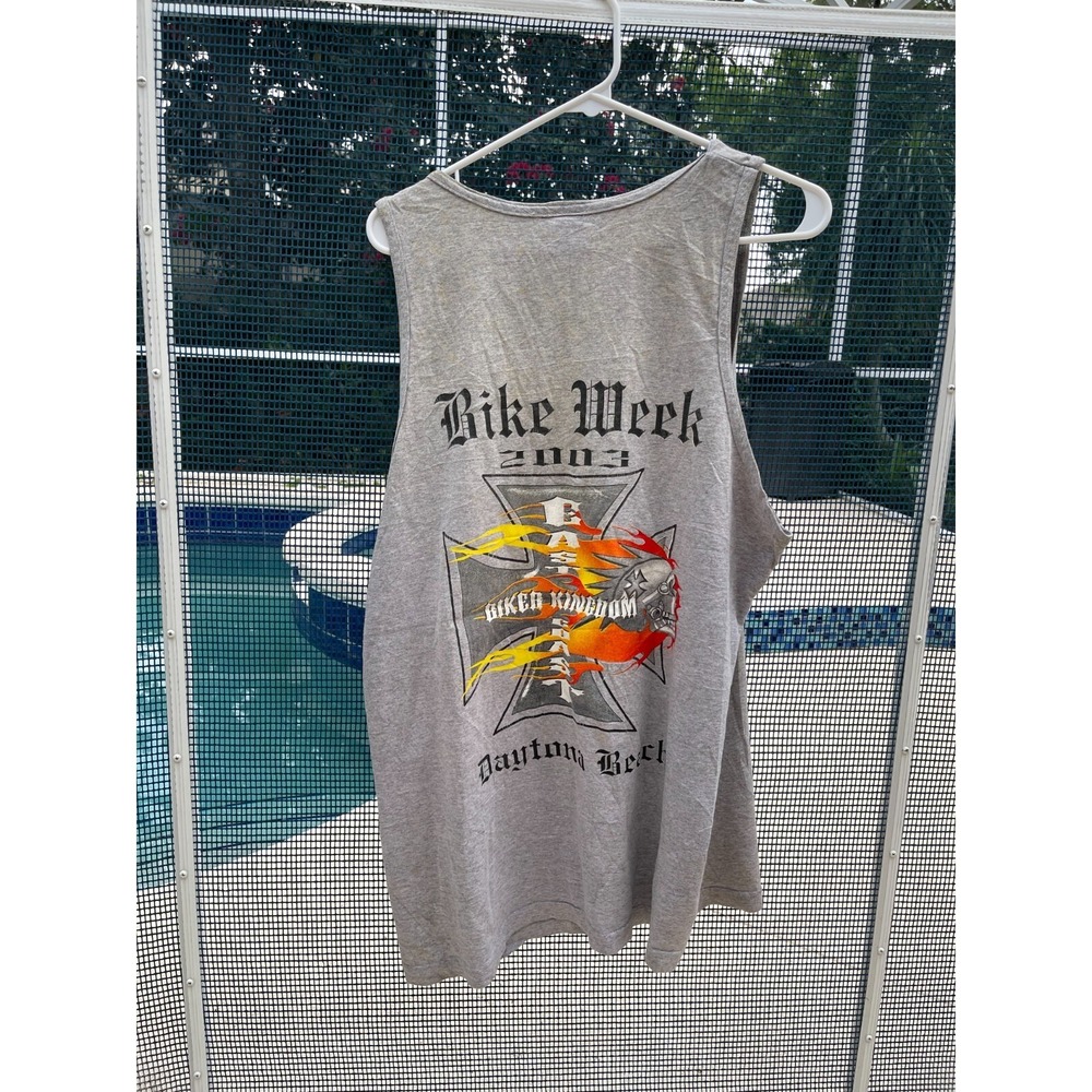 Vintage 2003 Bike Week Daytona Beach Motorcycle Sleeveless Tank Top Size XL